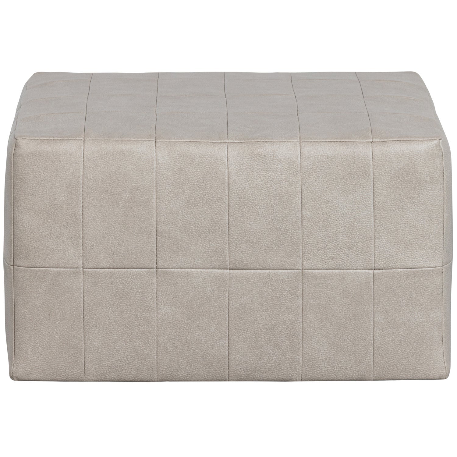 PATCHWORK HOCKER LEDERLOOK NATURAL