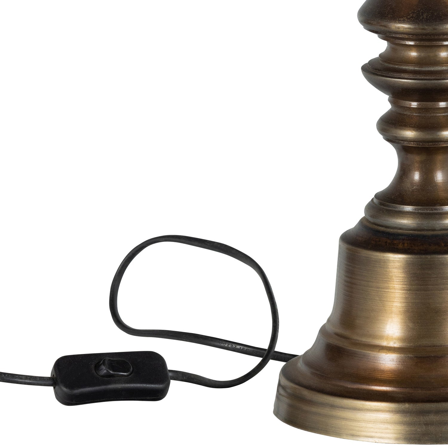 OHM TISCHLAMPENFUss ANTIK MESSING