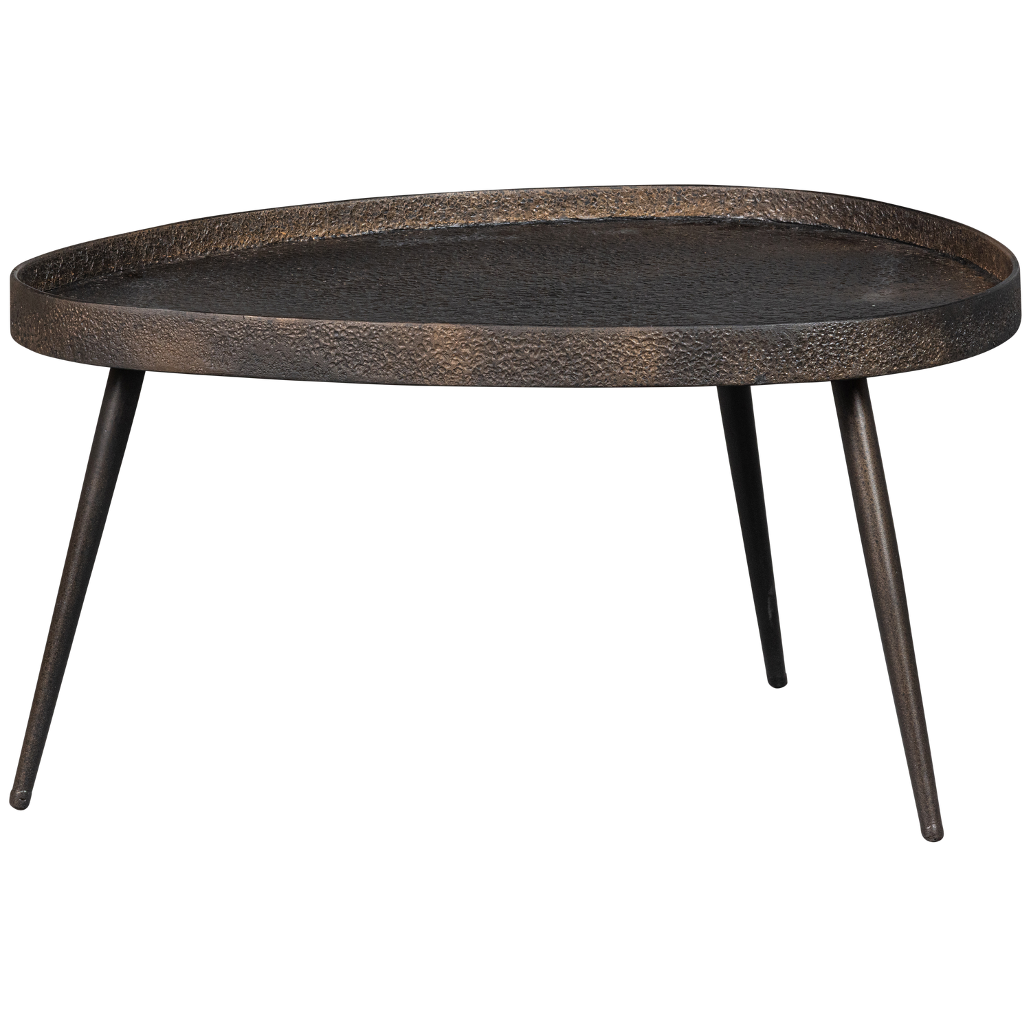 2ER SET - CRUDE BEISTELLTISCHE BRONZE ANTIK