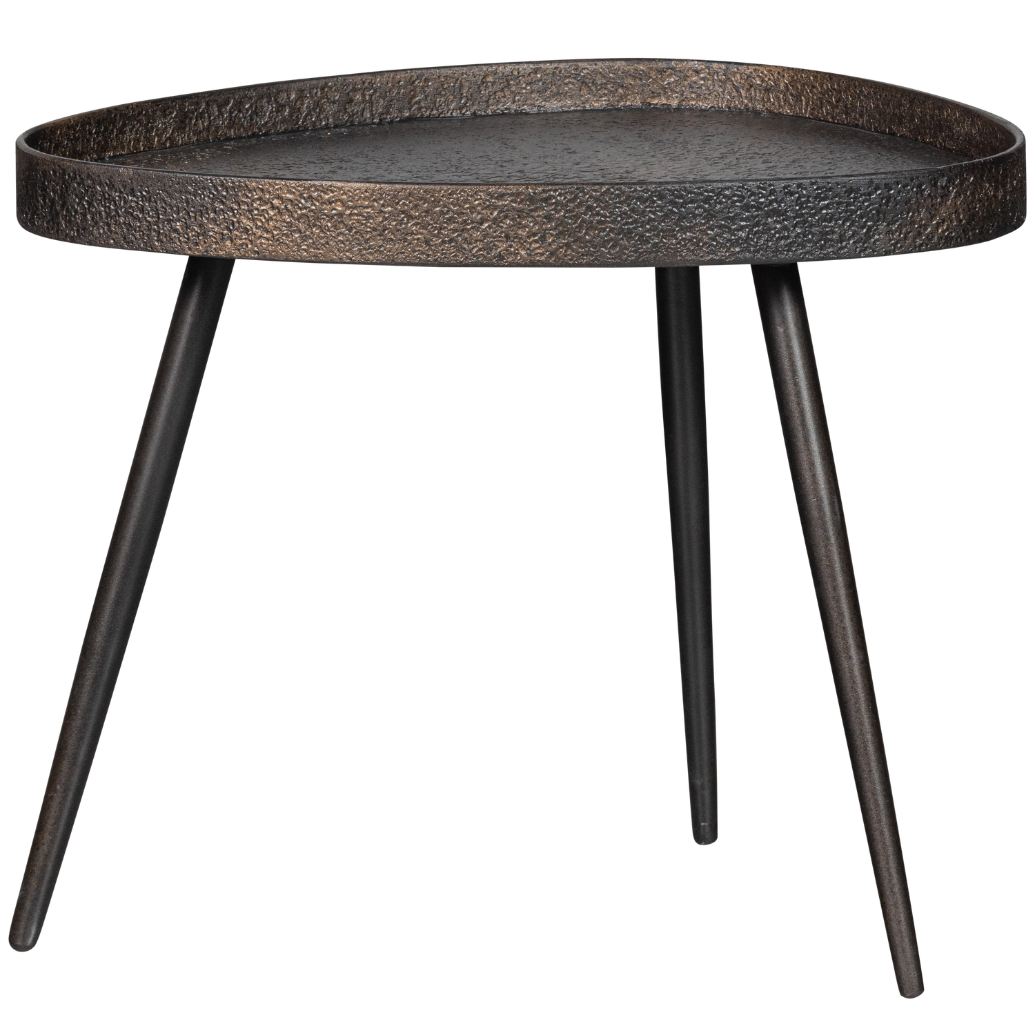2ER SET - CRUDE BEISTELLTISCHE BRONZE ANTIK