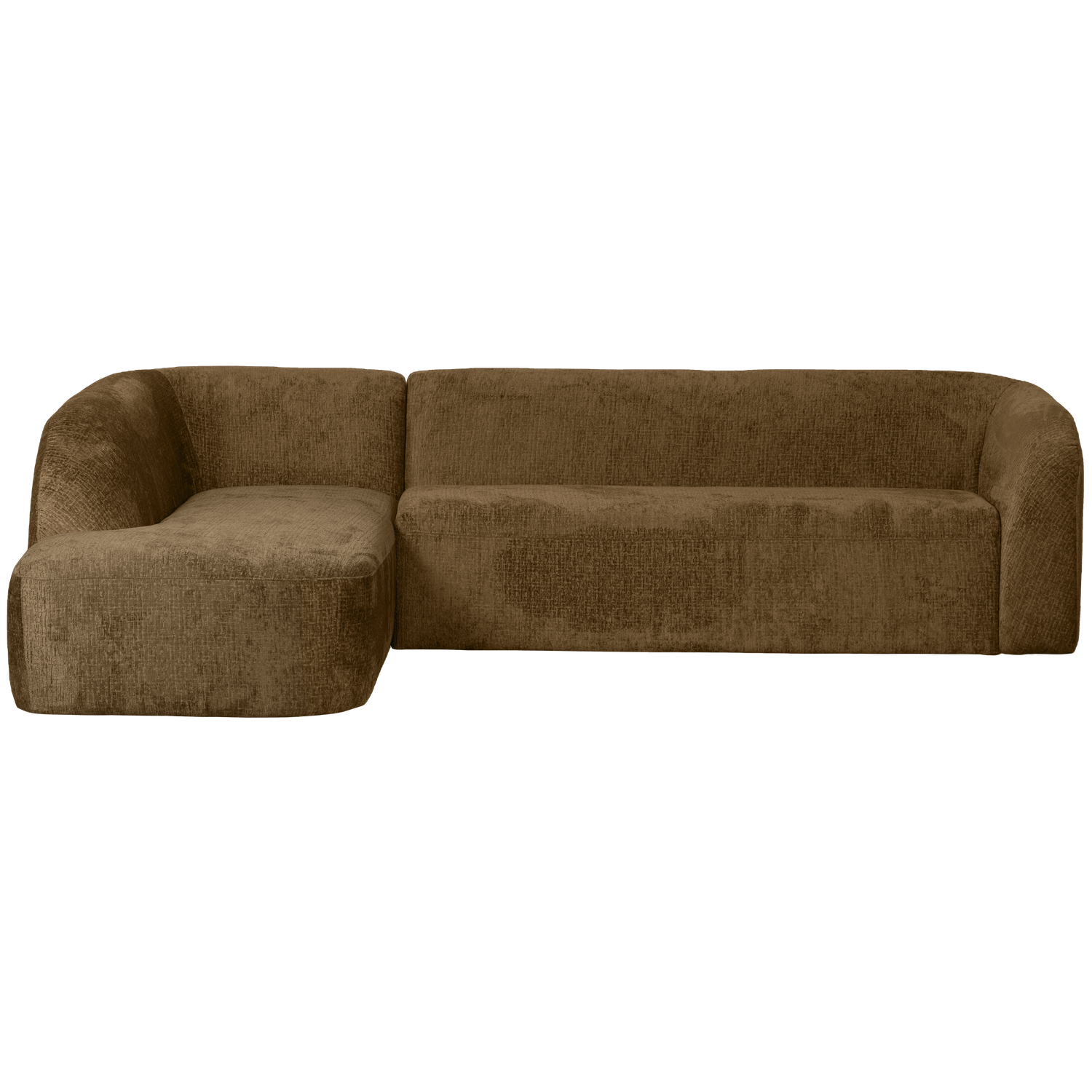 SLOPING ECKSOFA LINKS STRUCTURE VELVET BRASS