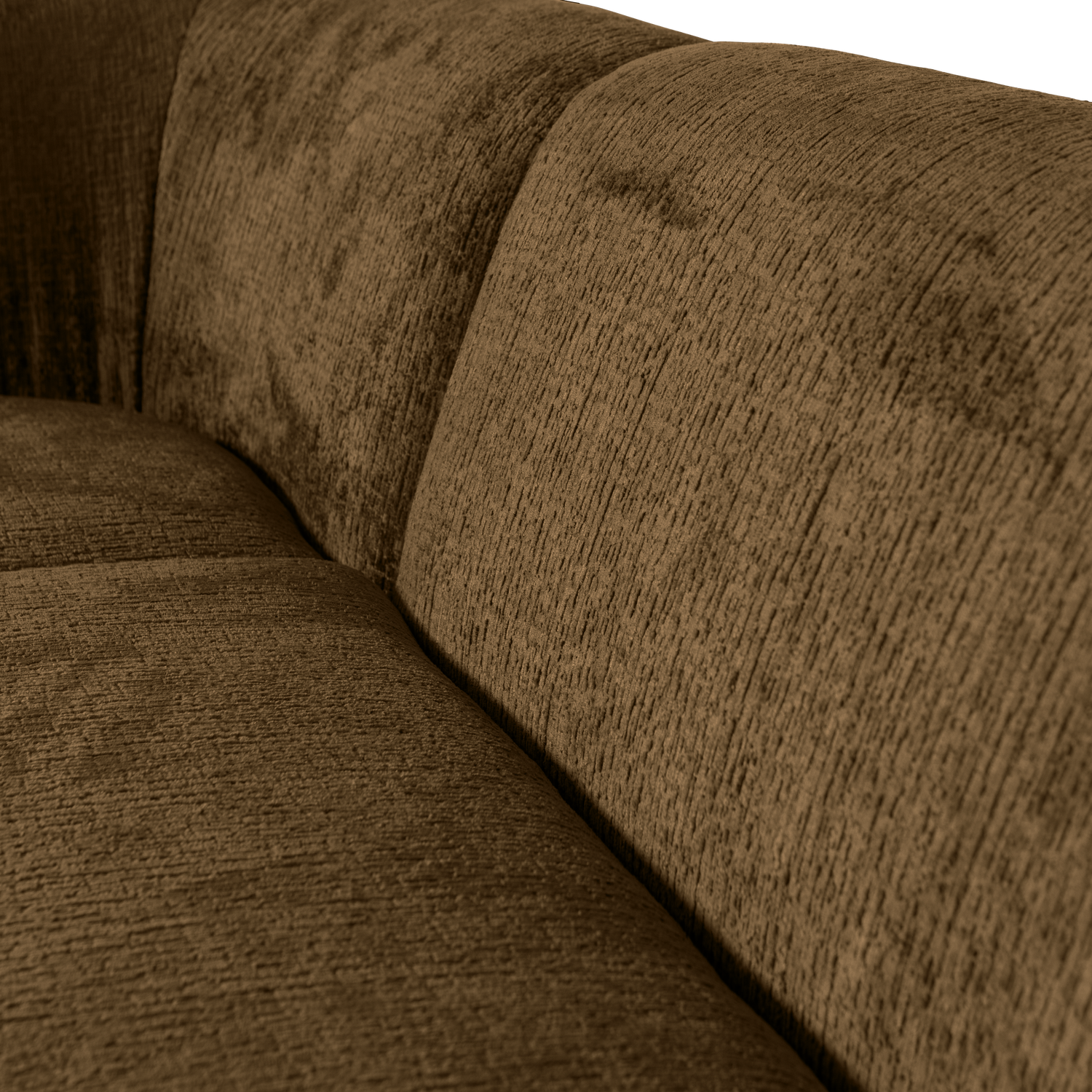 SLOPING ECKSOFA LINKS STRUCTURE VELVET BRASS