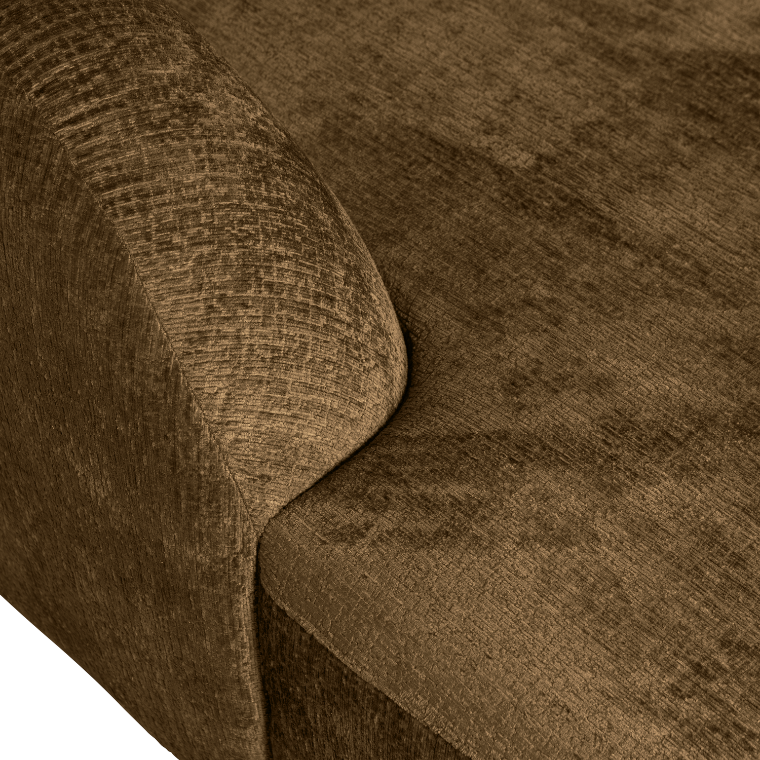 SLOPING ECKSOFA LINKS STRUCTURE VELVET BRASS