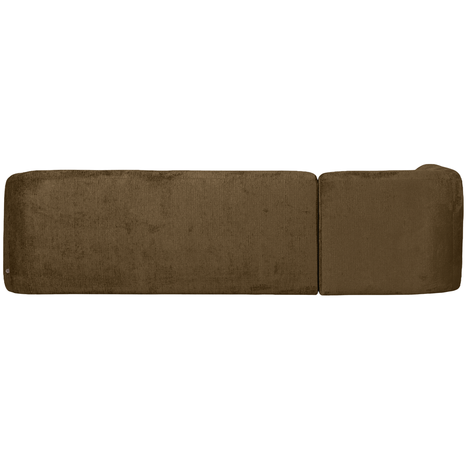 SLOPING ECKSOFA LINKS STRUCTURE VELVET BRASS