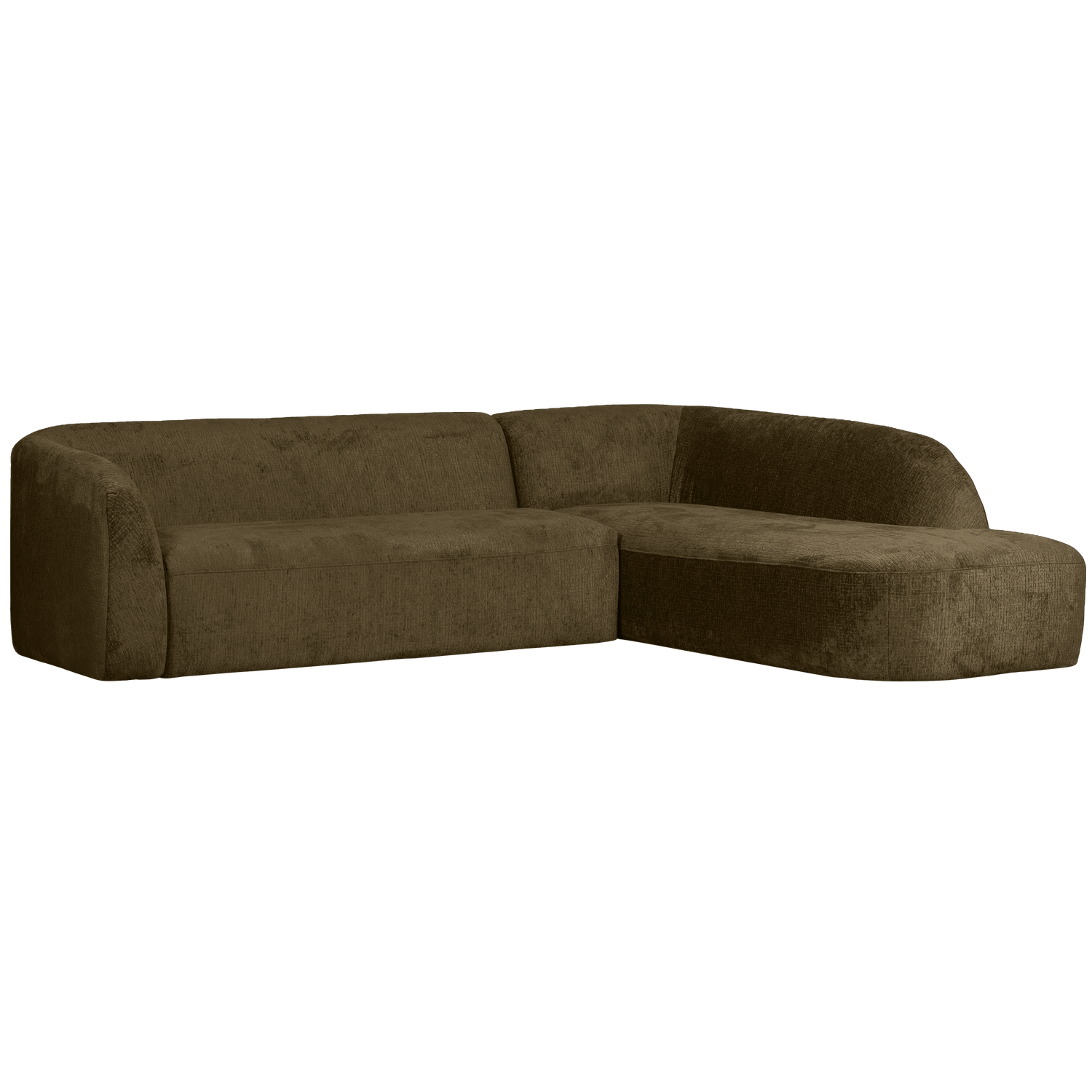 SLOPING ECKSOFA RECHTS STRUCTURE VELVET BONSAI