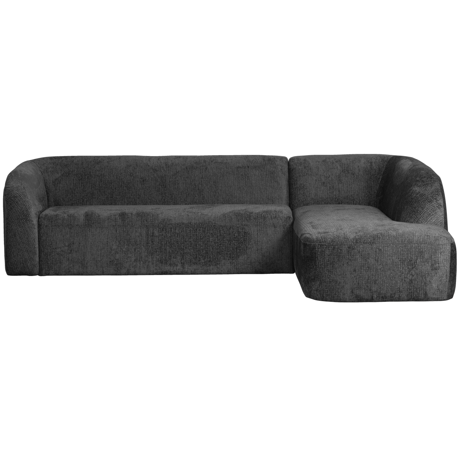 SLOPING ECKSOFA RECHTS STRUCTURE VELVET MOUNTAIN