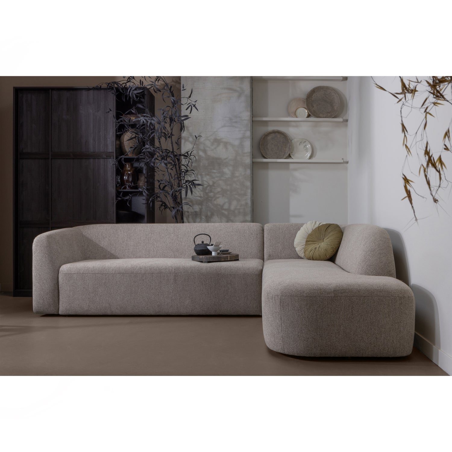 SLOPING ECKSOFA RECHTS NATUREL MELANGE