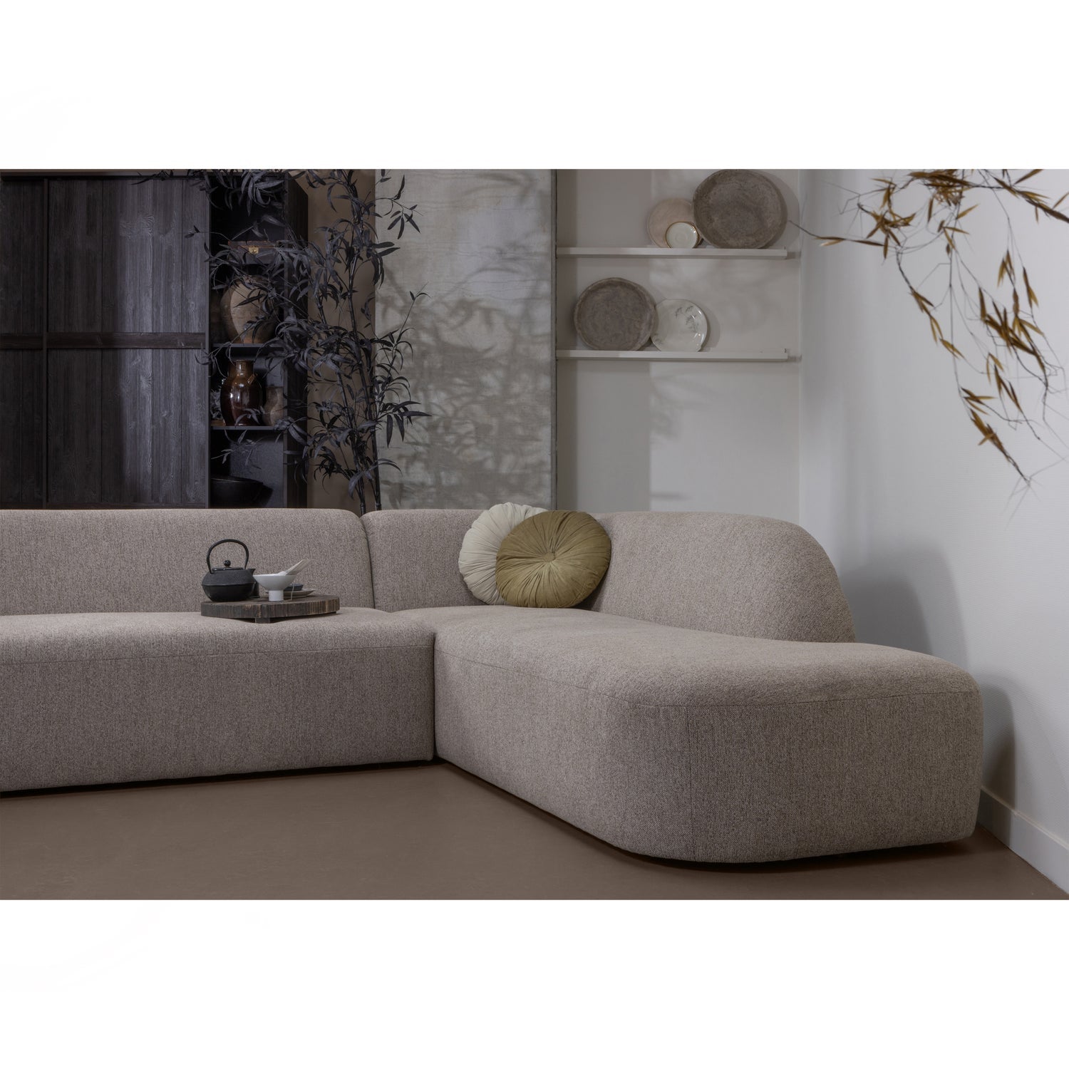 SLOPING ECKSOFA RECHTS NATUREL MELANGE