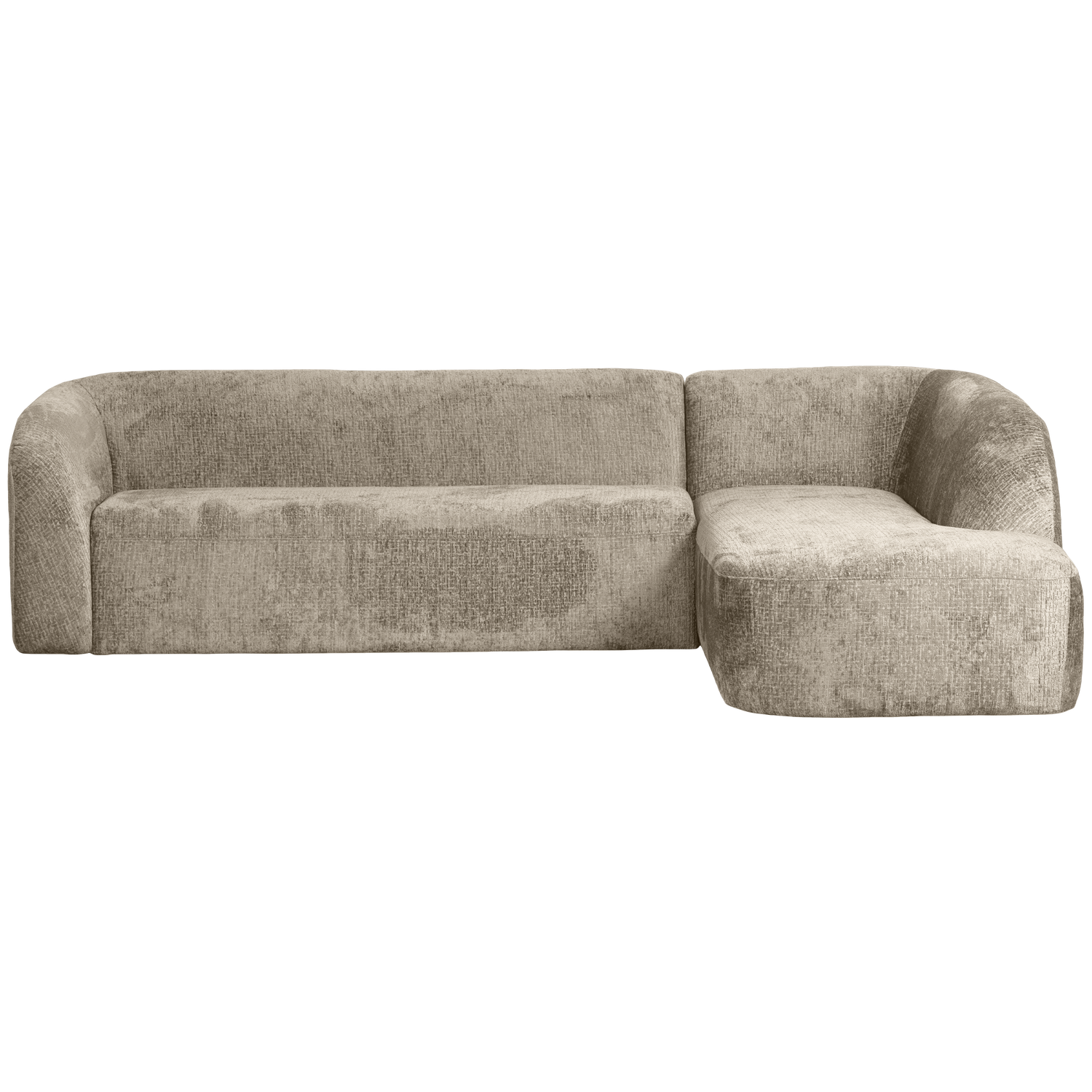 SLOPING ECKSOFA RECHTS STRUCTURE VELVET WHEATFIELD