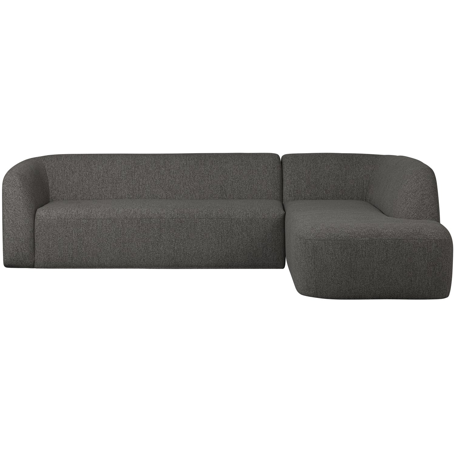 SLOPING ECKSOFA RECHTS GRAU/SCHWARZ MELANGE