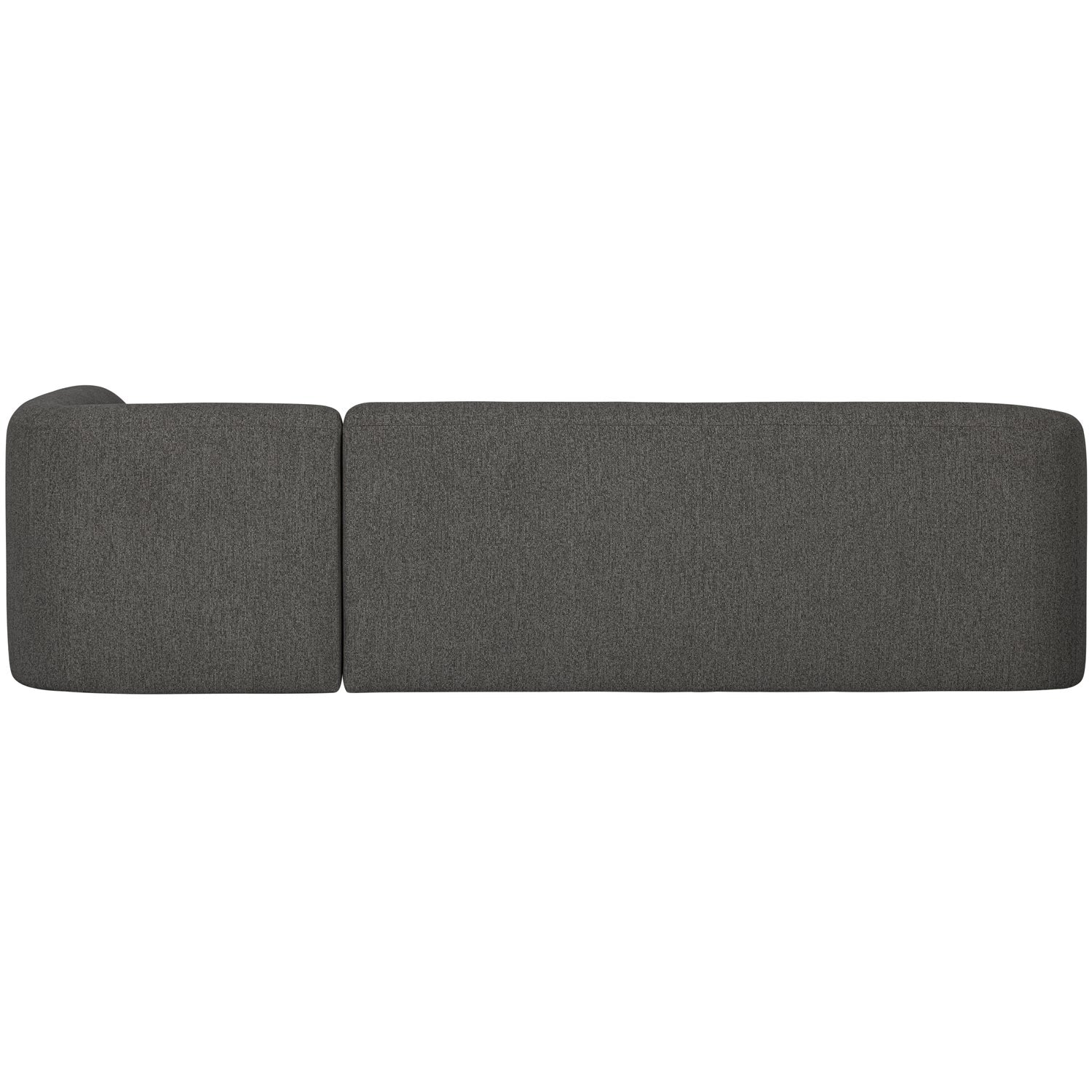 SLOPING ECKSOFA RECHTS GRAU/SCHWARZ MELANGE