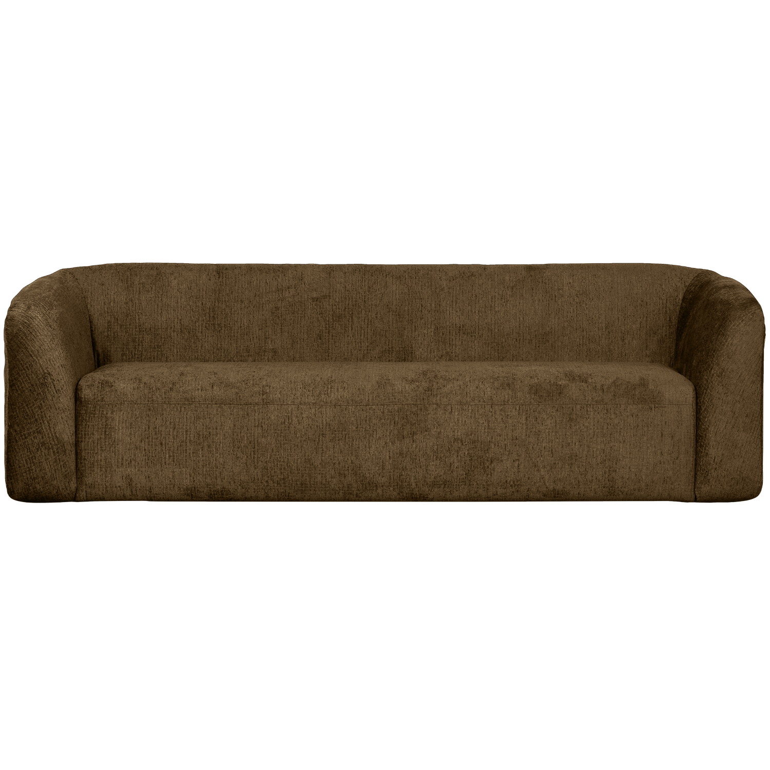 SLOPING 3-SITZER SOFA STRUCTURE VELVET BRASS