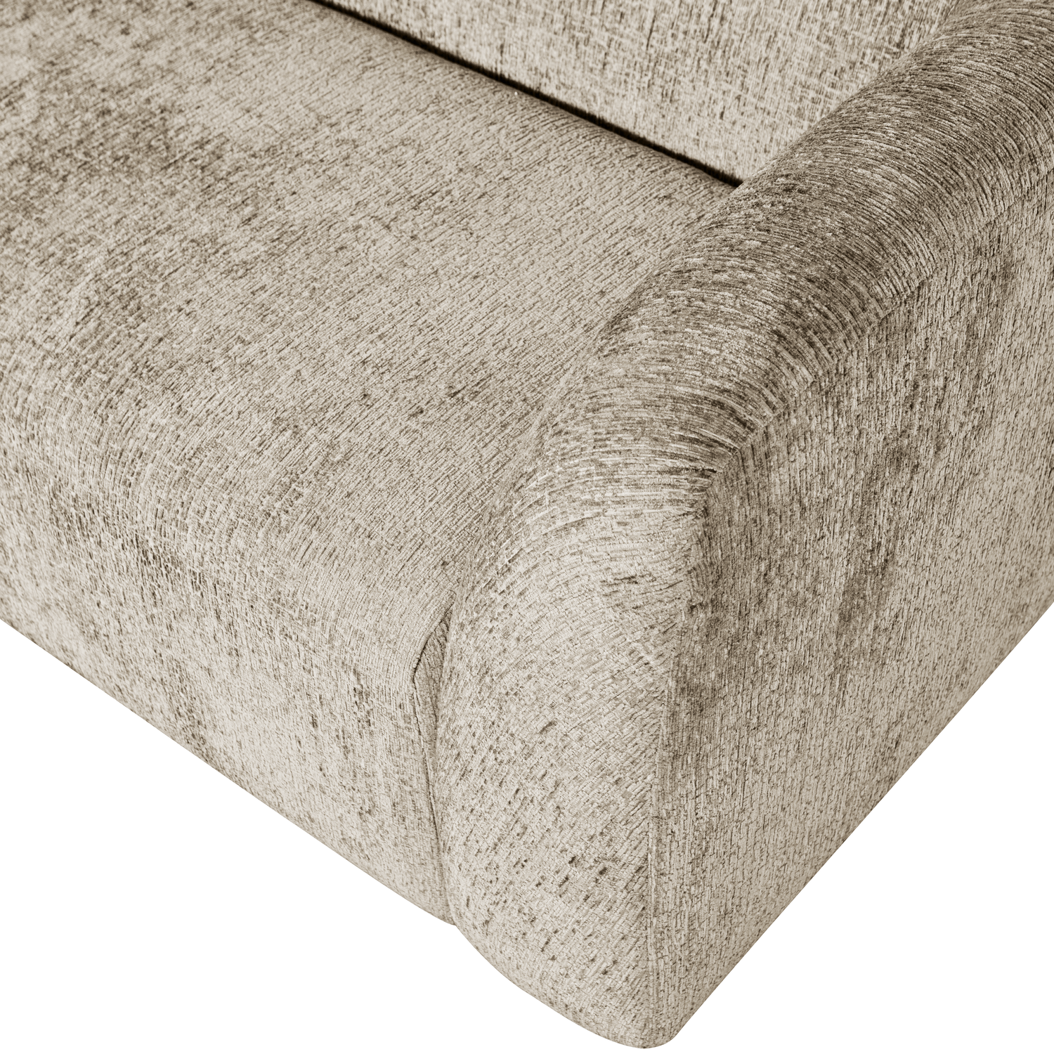 SLOPING 3-SITZER SOFA STRUCTURE VELVET WHEATFIELD