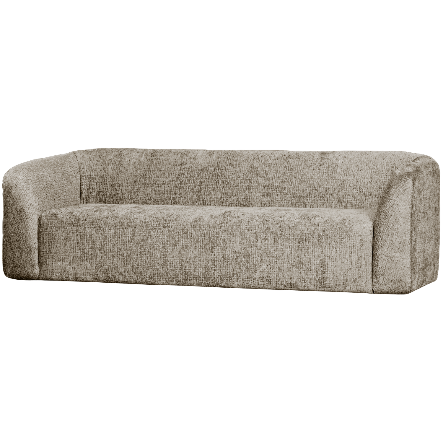 SLOPING 3-SITZER SOFA STRUCTURE VELVET WHEATFIELD