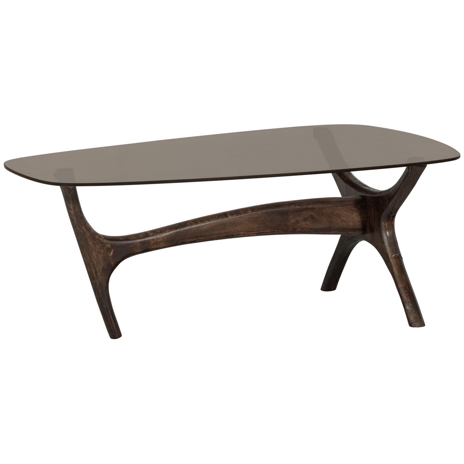 FLASH COUCHTISCH MANGOHOLZ/GLAS NUSSBAUM
