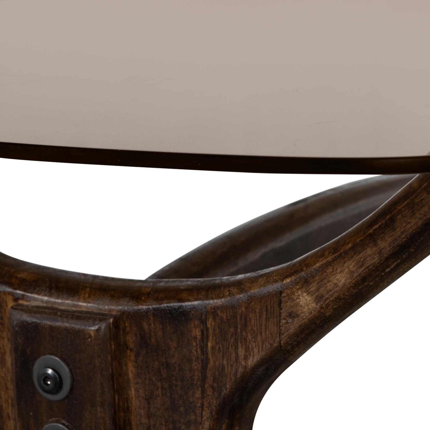 FLASH COUCHTISCH MANGOHOLZ/GLAS NUSSBAUM