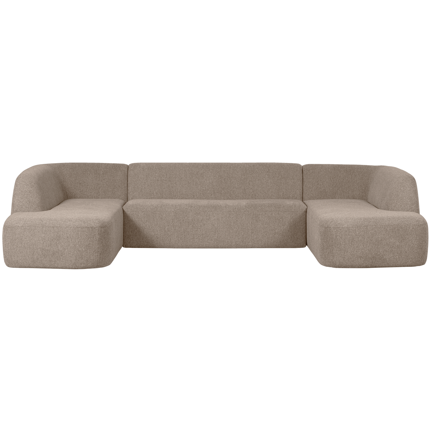 SLOPING U-SHAPE SOFA NATUREL MELANGE