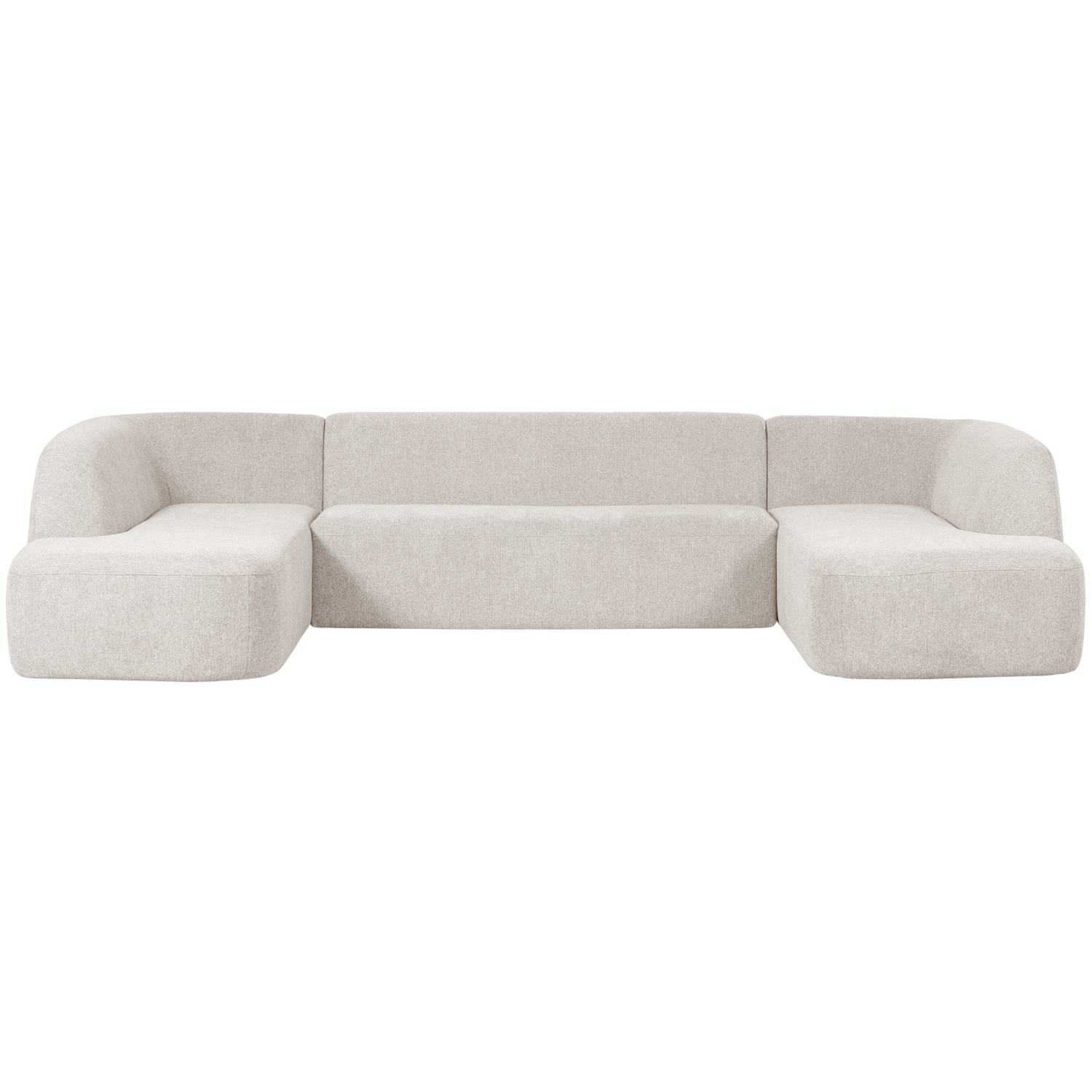 SLOPING U-SHAPE SOFA PEARL MELANGE
