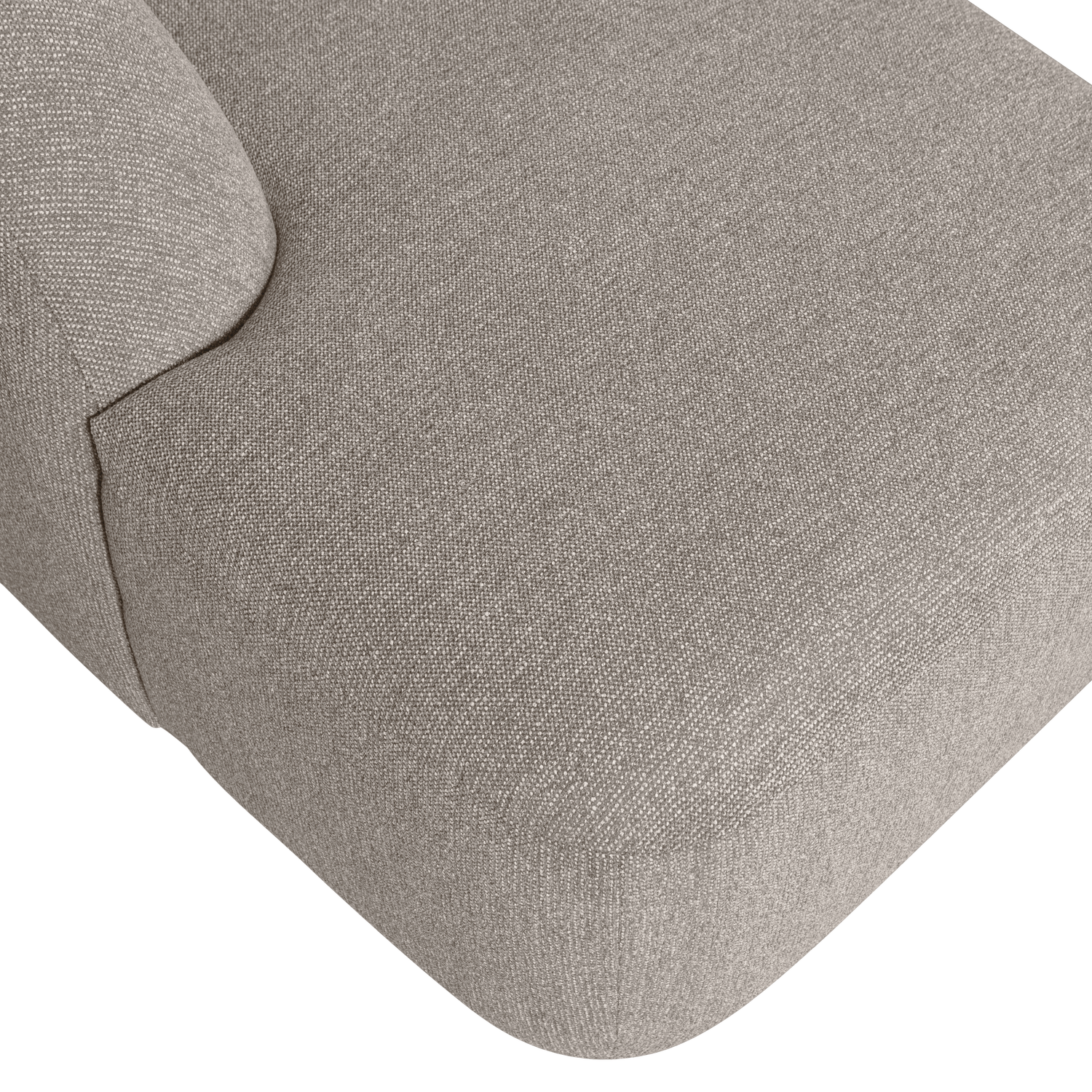 SLOPING U-SHAPE SOFA OFF WHITE MELANGE