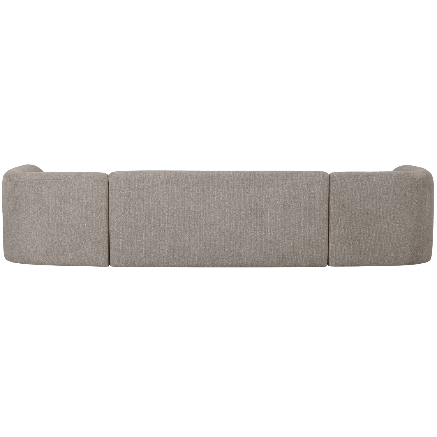 SLOPING U-SHAPE SOFA OFF WHITE MELANGE
