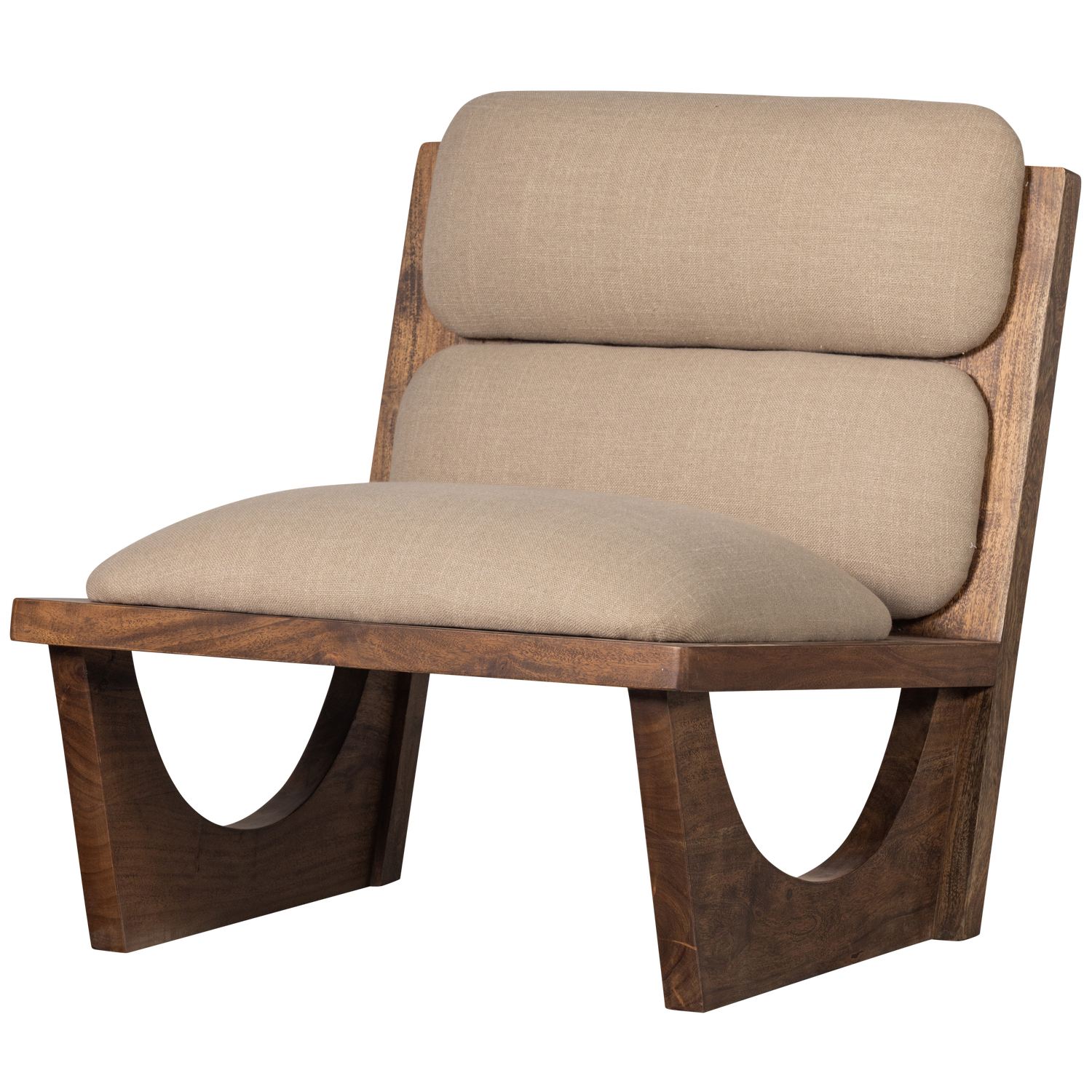 OPULENT SESSEL BOUCLE/HOLZ NATUR