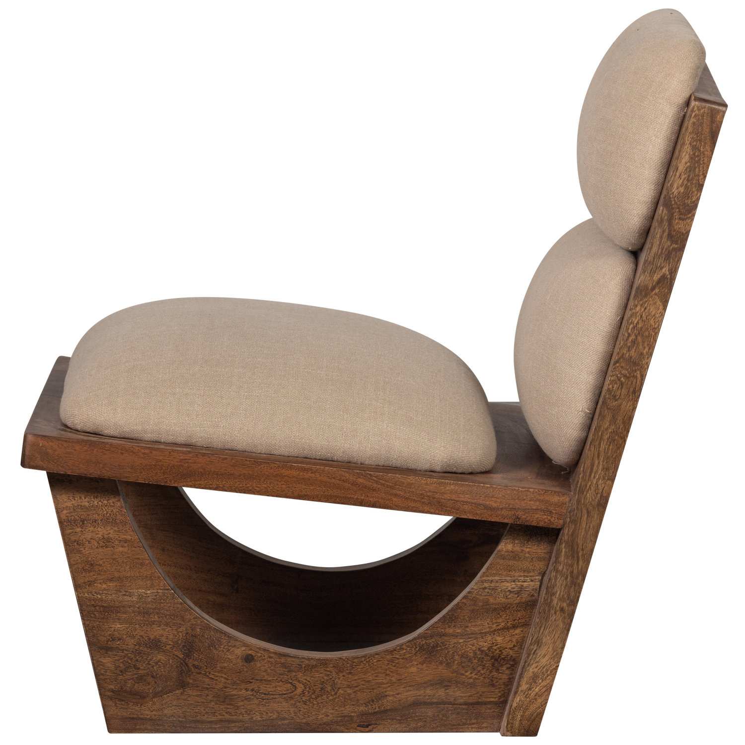 OPULENT SESSEL BOUCLE/HOLZ NATUR