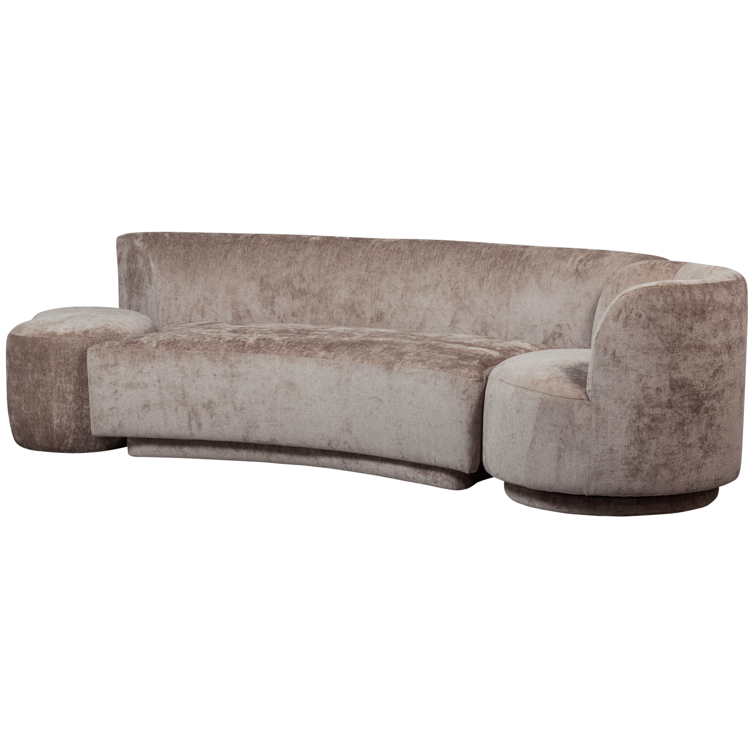 COMBI-POPULAR: BANK + SESSEL + POUF TAUPE