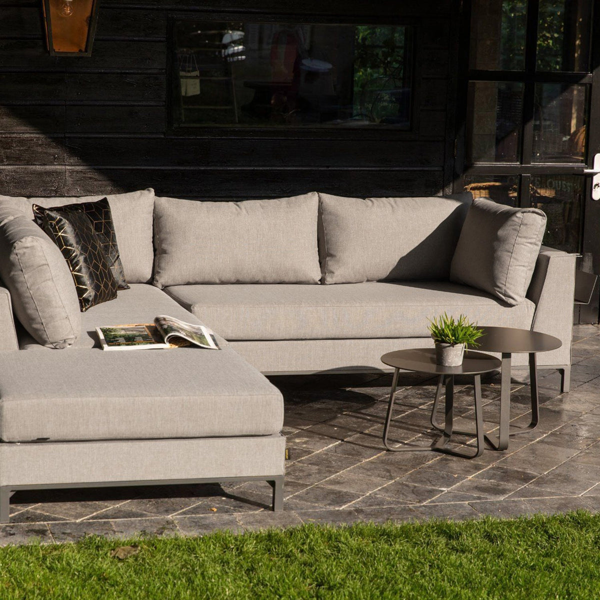 SICILIE GARTEN LOUNGESET LINKS TAUPE