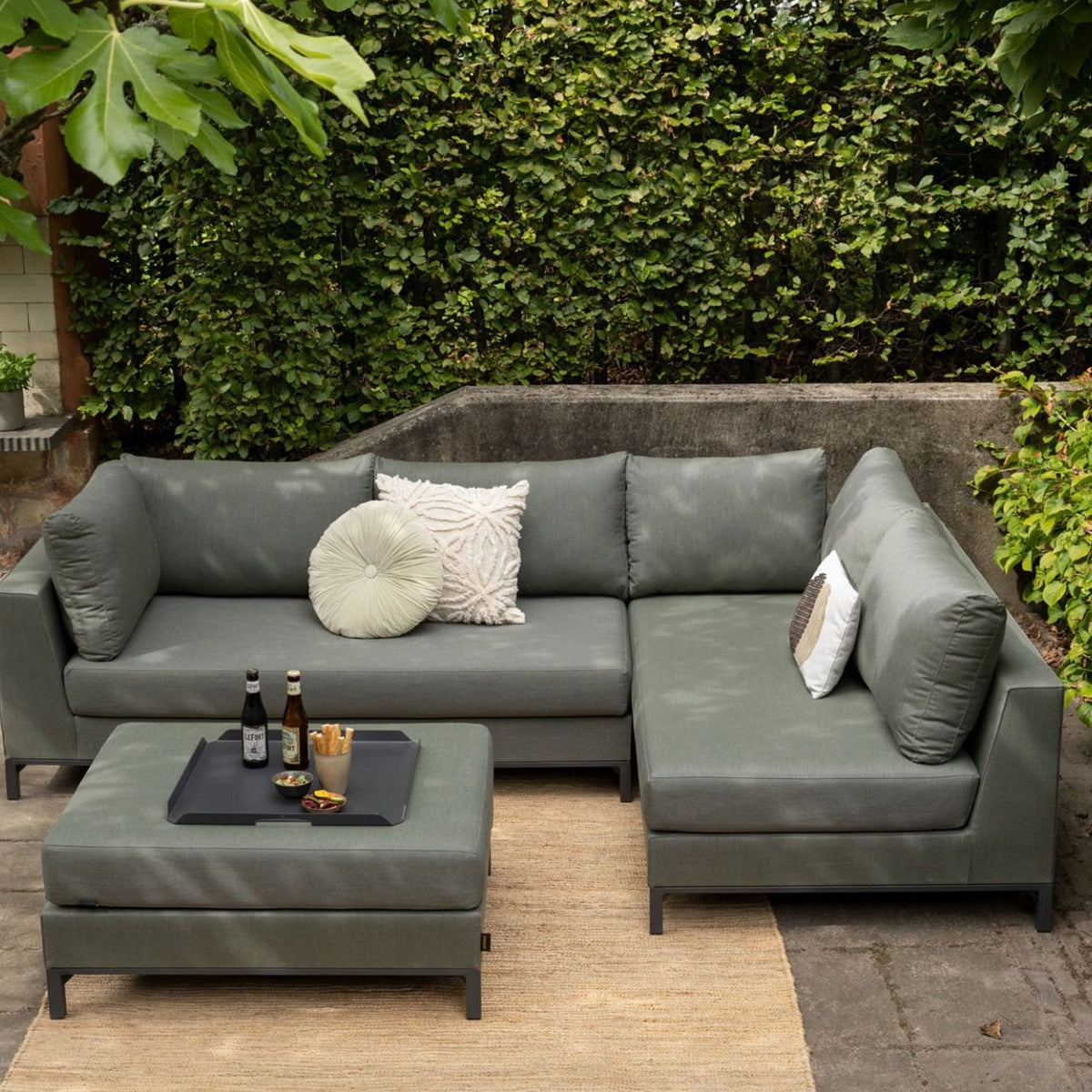 SICILIE GARTEN LOUNGESET RECHTS GRÜN