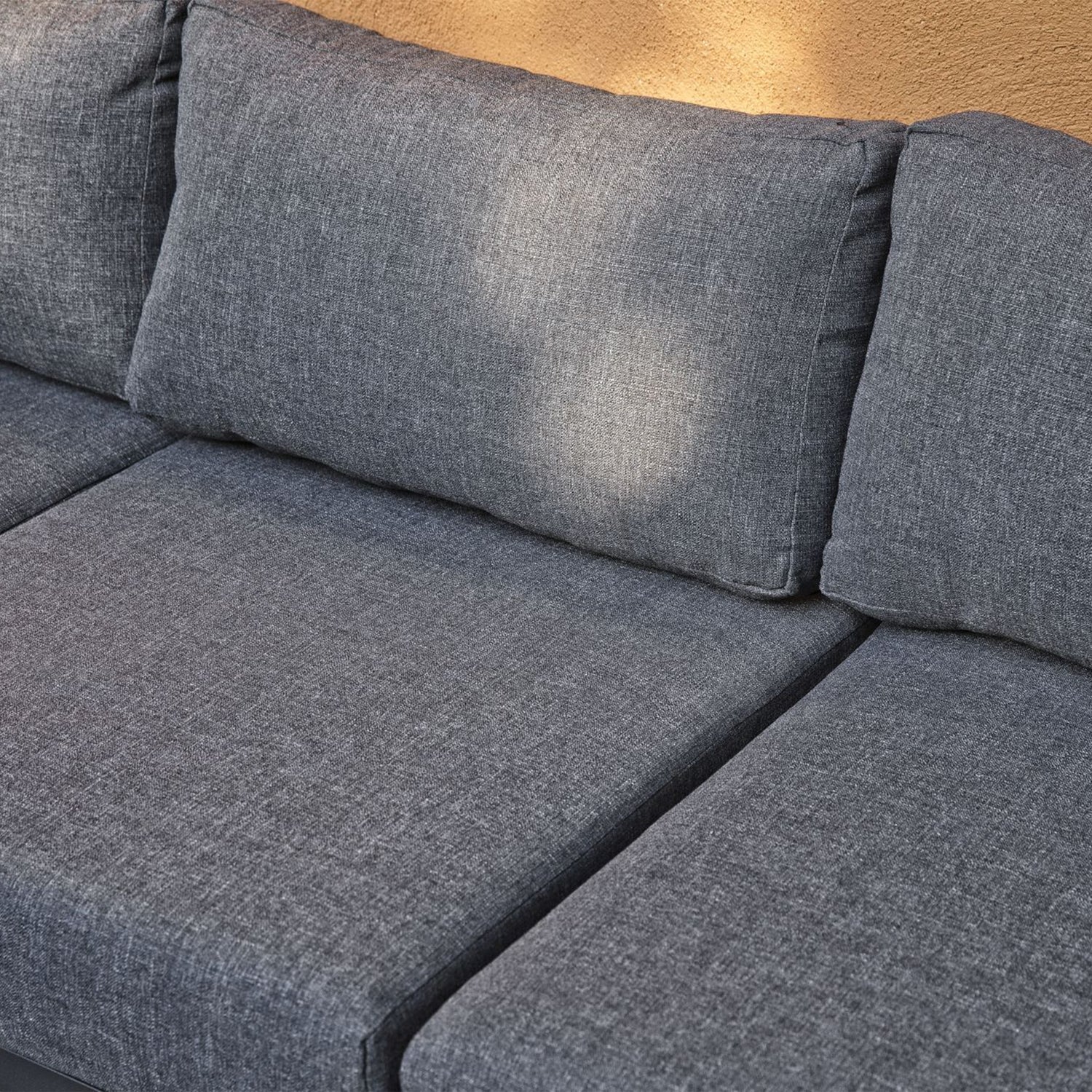 BARI LOUNGE SET ALUMINIUM POLYWOOD INKL KISSEN DUNKELGRAU