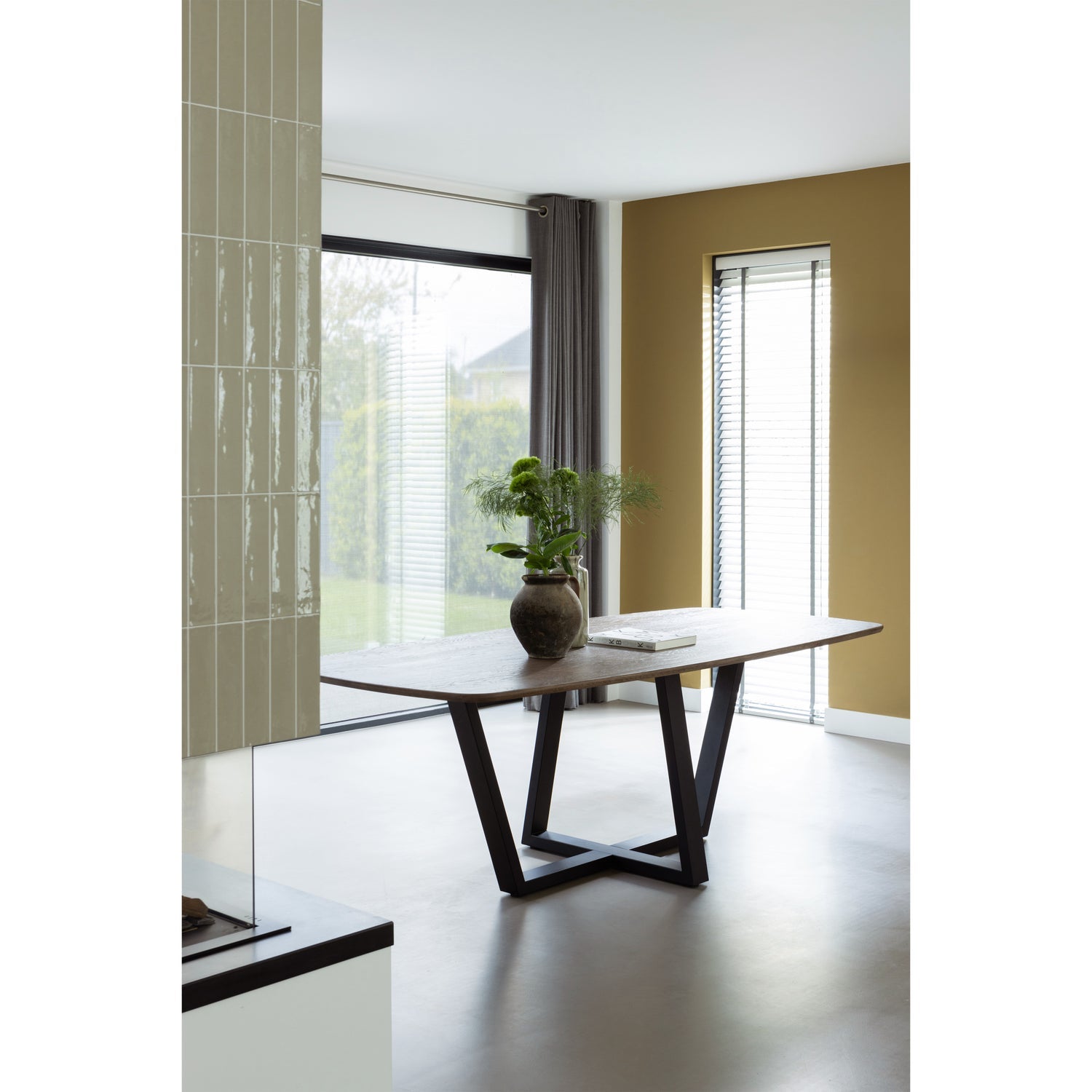 DRENTHE BEIN METALL MATTSCHWARZ