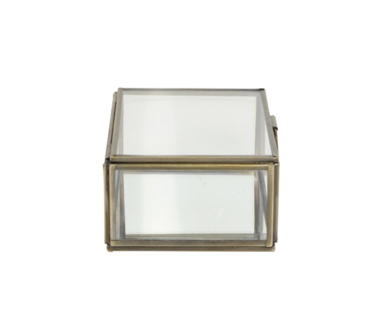 Deko Box / Schatulle ALESSINA Glas und Metall in Antik Bronze 15,5x10,5x6 cm Accessoires Light & Living