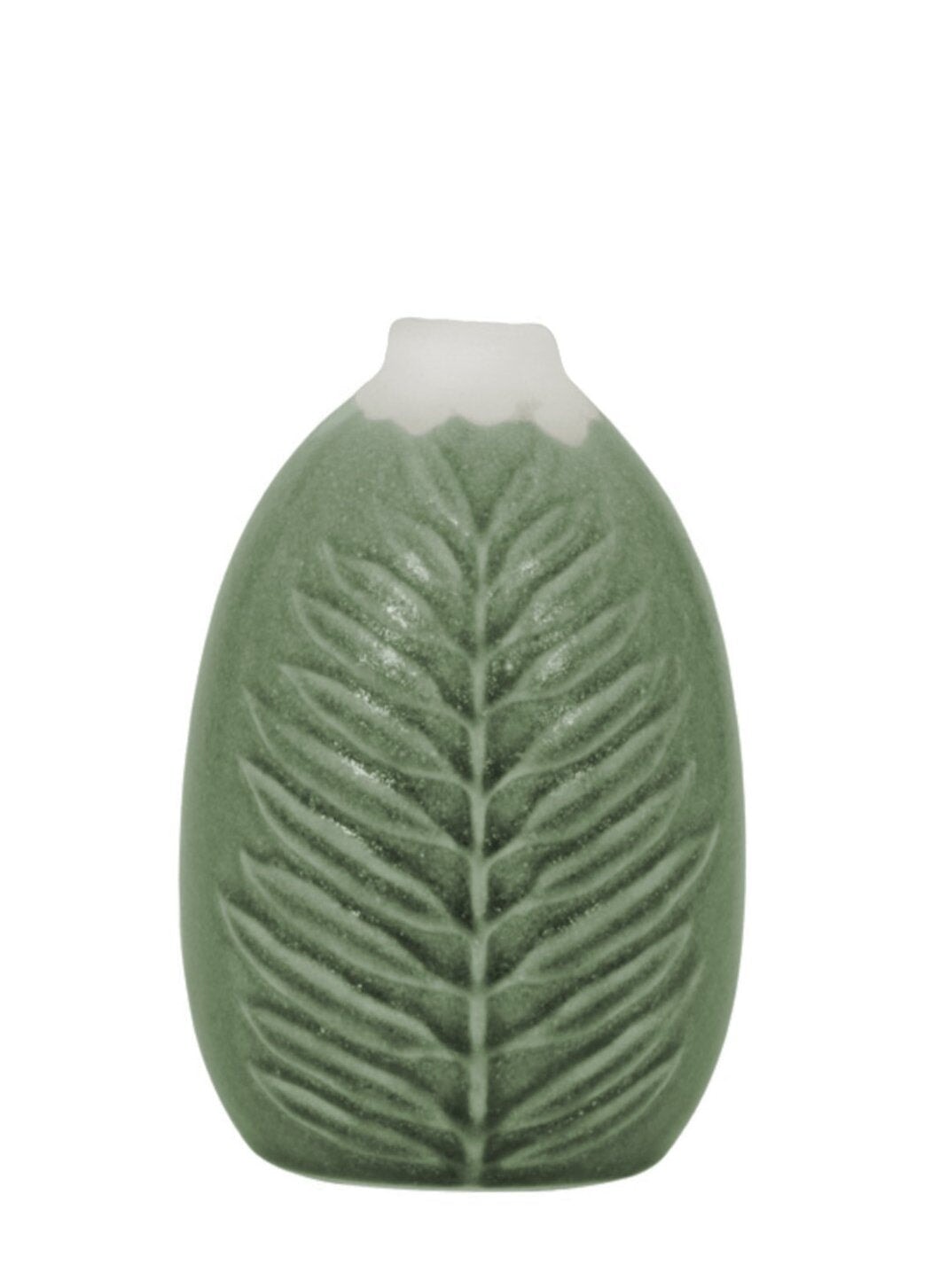 Deko Vase POLOS aus Keramik in Grün Ø12,5x17,5 cm Vase Light & Living