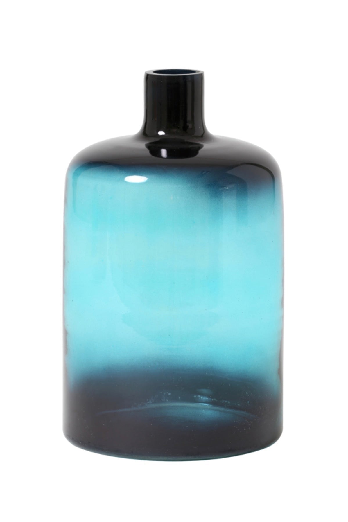 Große Glas Vase TOLOSA in Blau Ø15x25 cm Vase Light & Living