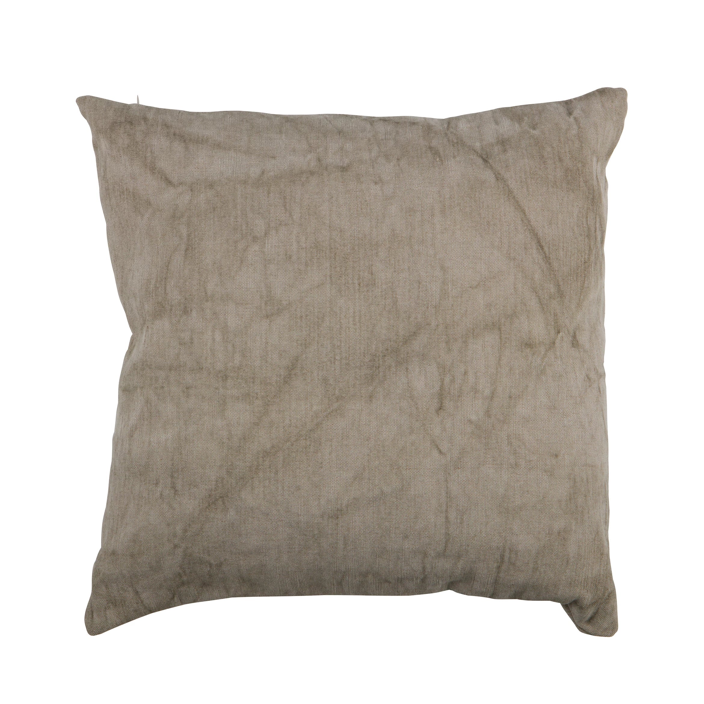 Kissen BELLE aus Baumwolle Grau/Taupe 45x45 cm Kissen WOOOD