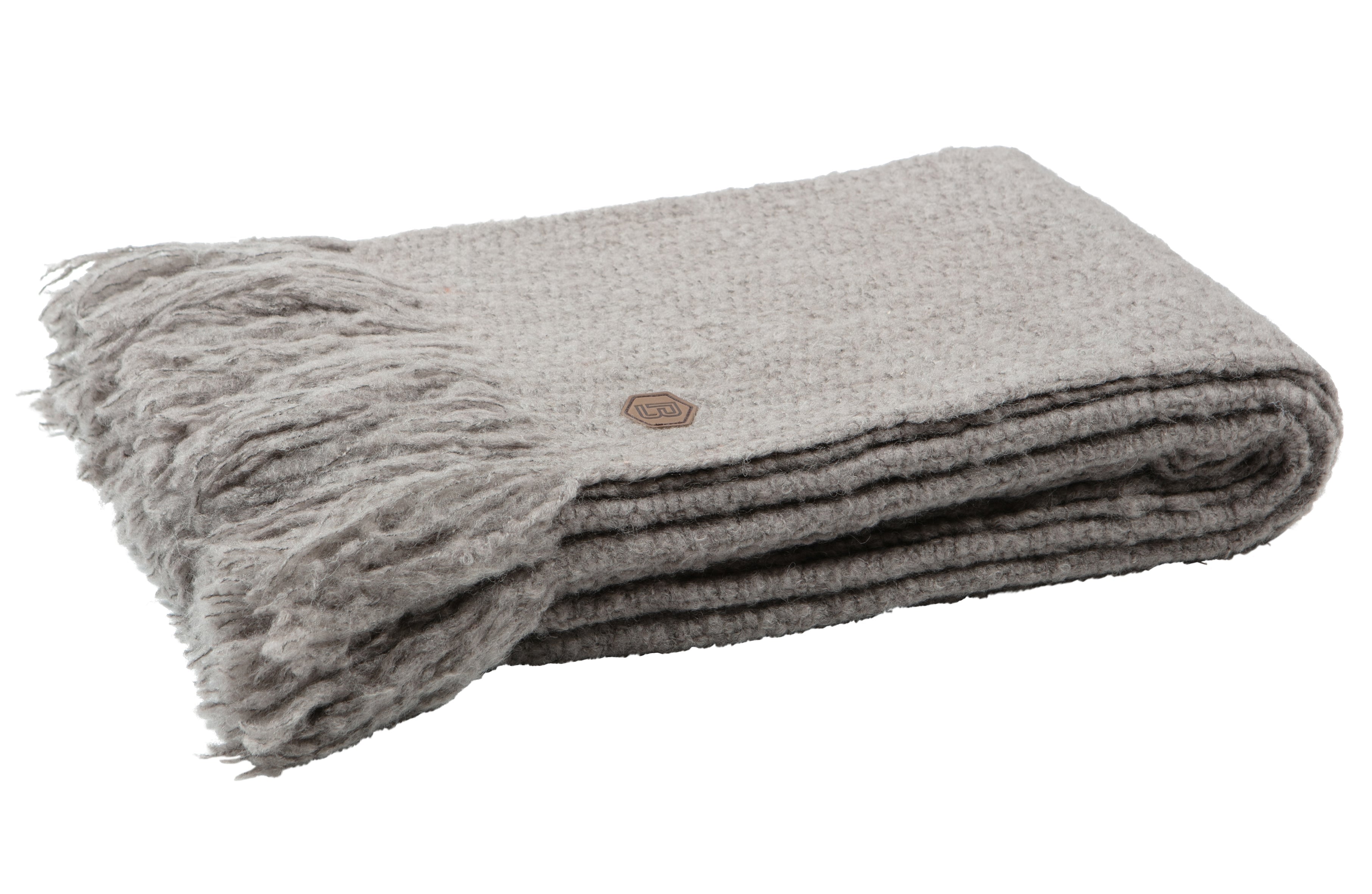 Kuschelige Decke SENSE in Grau mit Fransen 130x170 cm Decke BePureHome