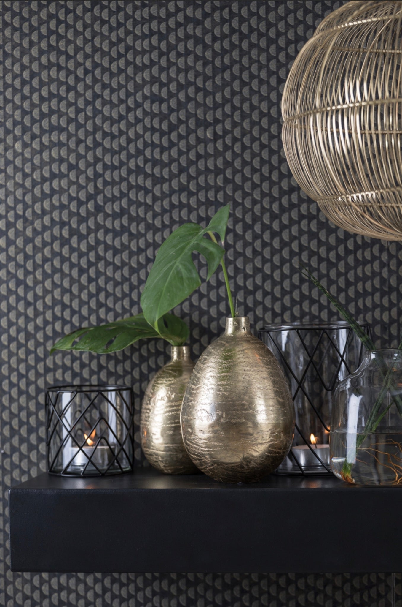 Vase MOLZA aus Metall in Gold Ø13x17 cm Vase Light & Living