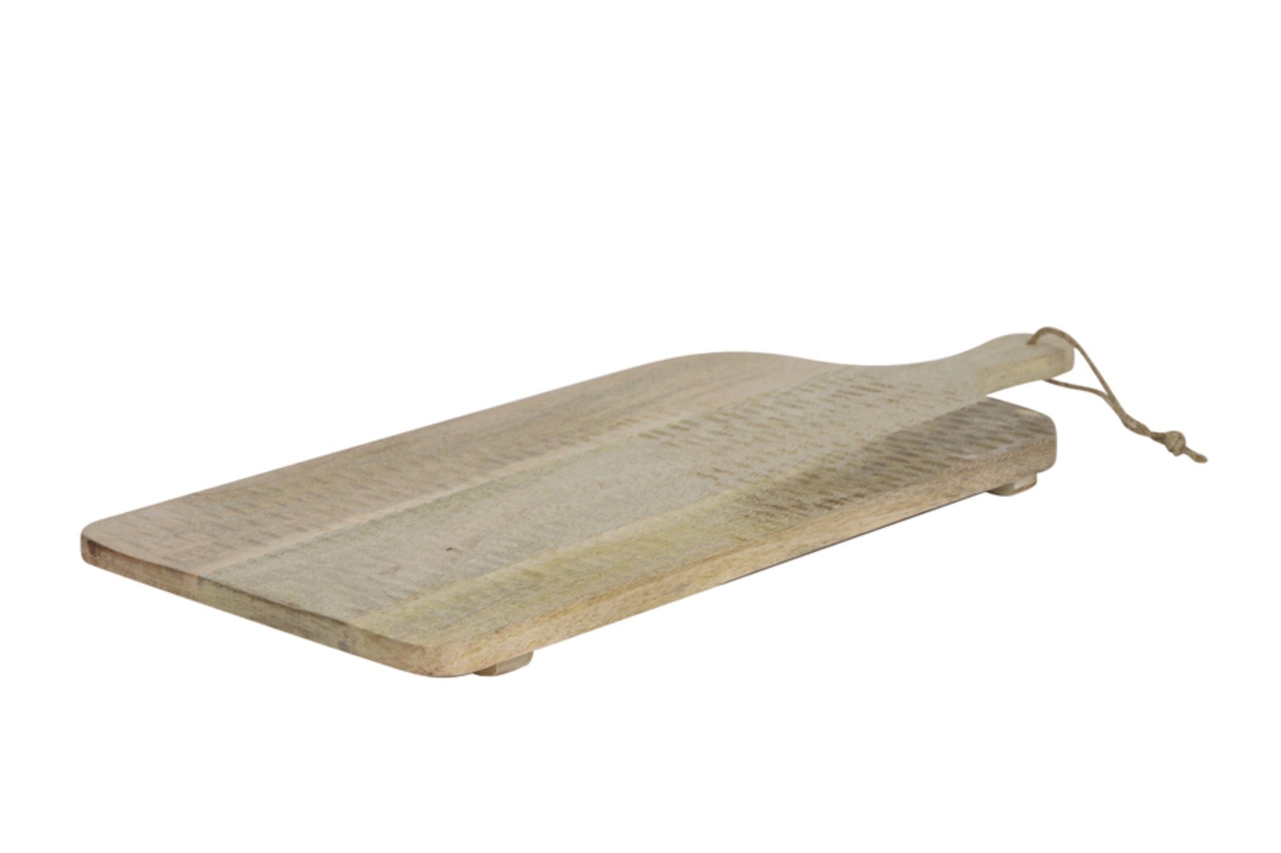 Großes Deko Tablett Hackbrett JARPA aus Holz naturfarben 25x2x60 cm