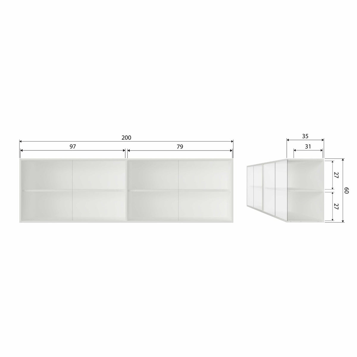 KLINK AUFSATZSCHRANK KIEFER MIST [fsc]