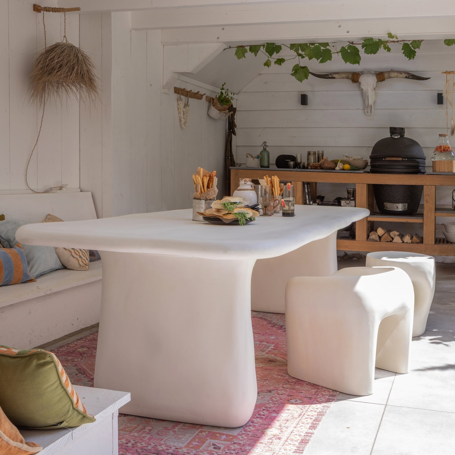 NIVO GARTEN HOCKER VERSTARKTES FASERPOLYMER NATUR
