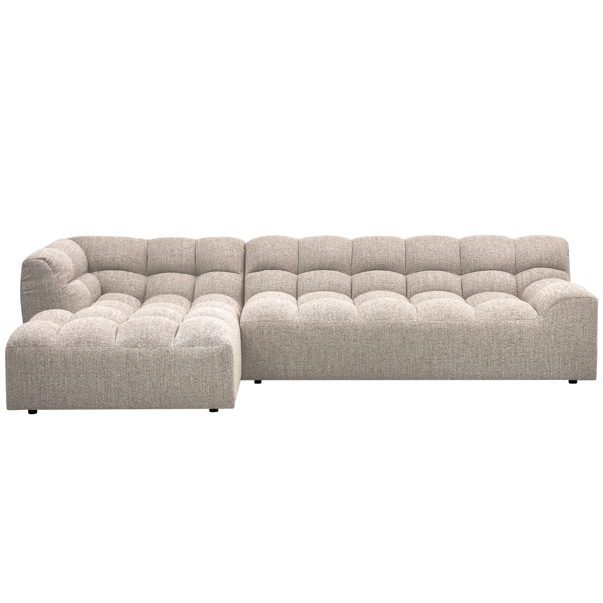 ALLURE CHAISE LONGUE LINKS GEWEBTES NATUR MELANGE