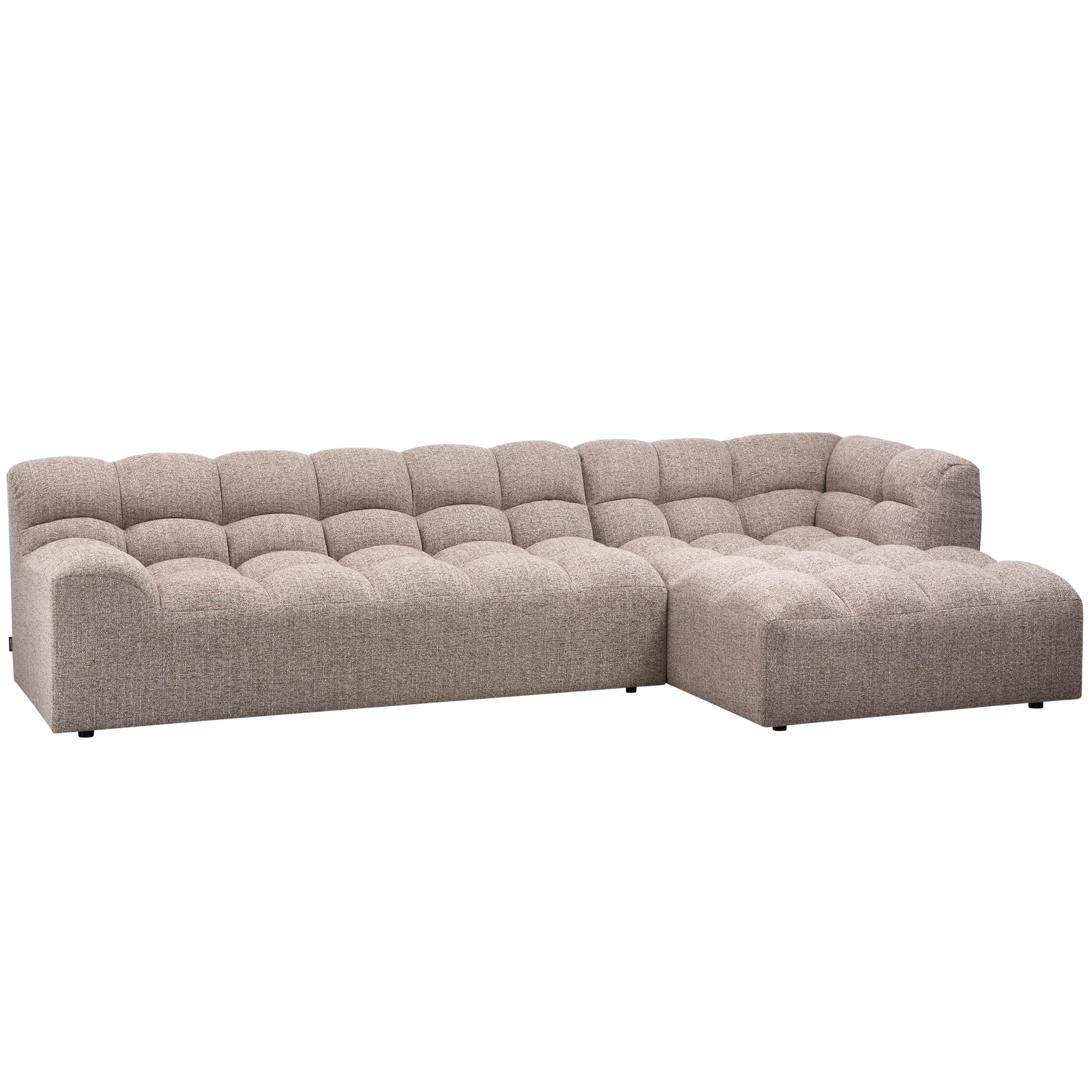 ALLURE CHAISE LONGUE RECHTS GEWEBTES BRAUN MELANGE
