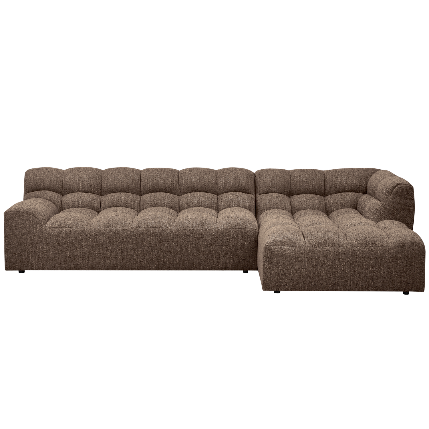 ALLURE CHAISE LONGUE RECHTS GEWEBTES DUNKELBRAUN MELANGE