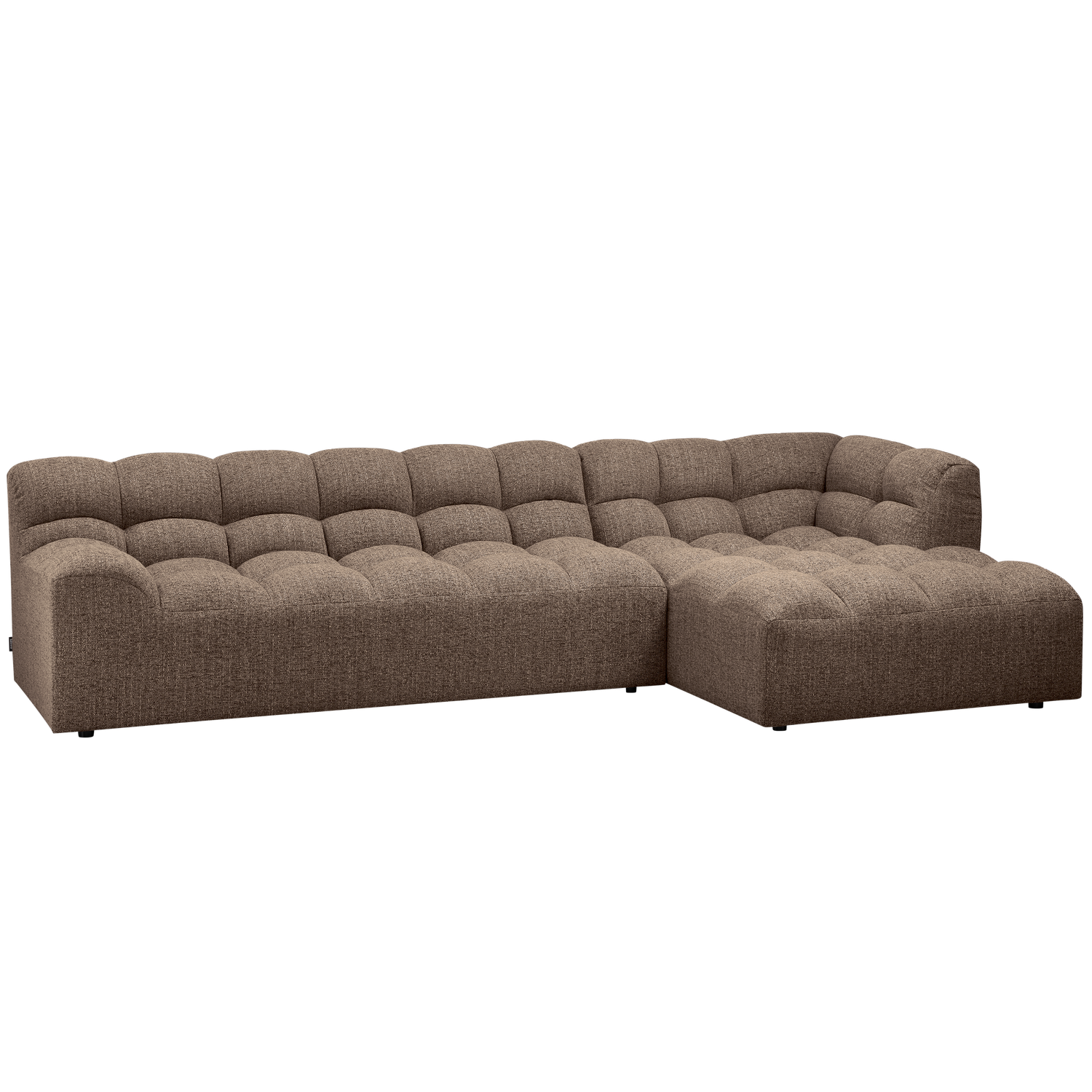 ALLURE CHAISE LONGUE RECHTS GEWEBTES DUNKELBRAUN MELANGE