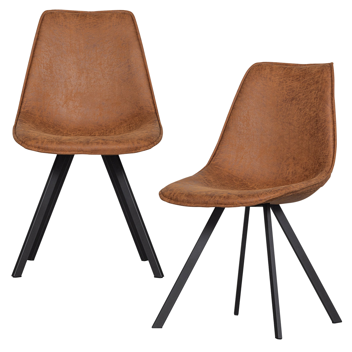 2ER SET SWEN ESSZIMMERSTUHL COGNAC