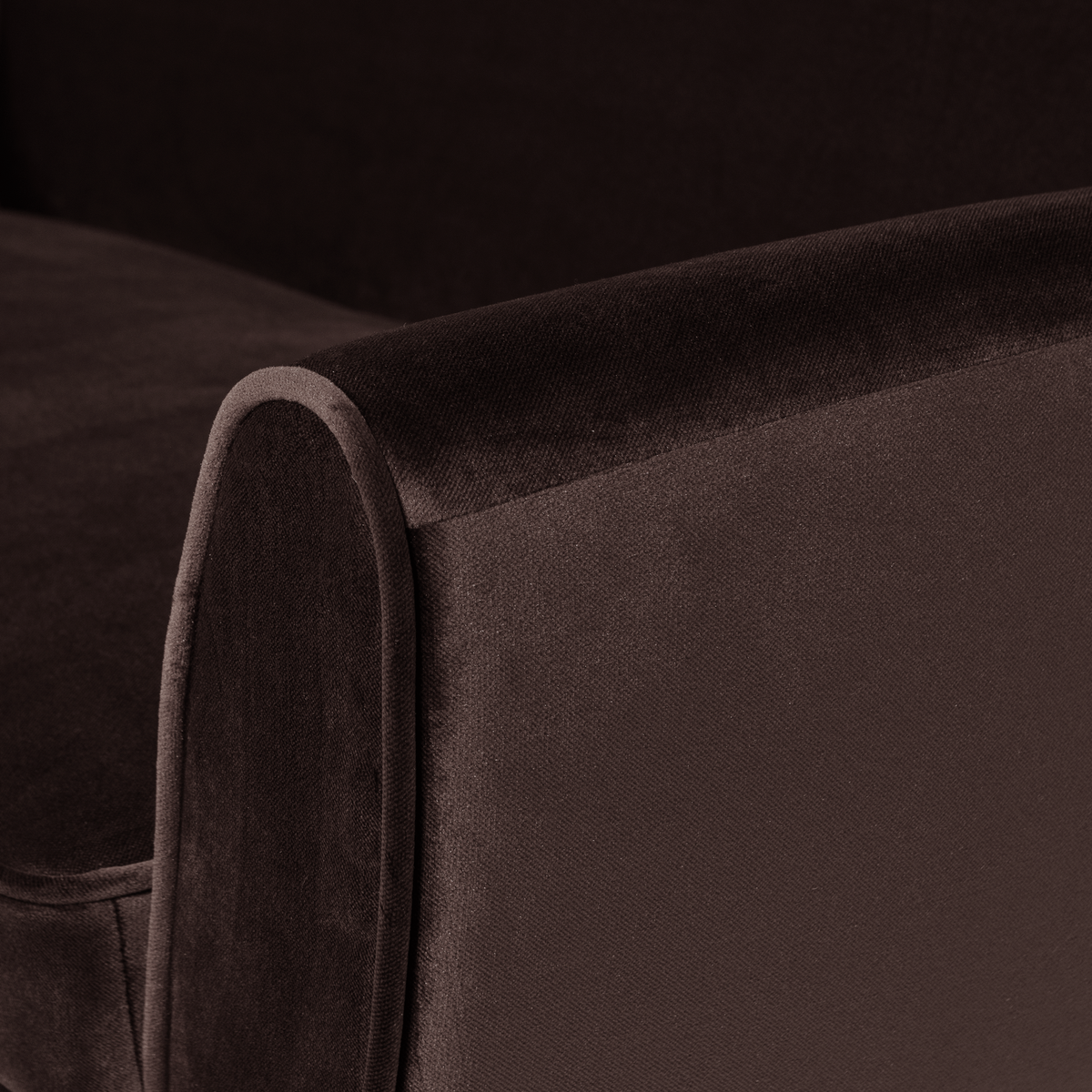 ROCCO SOFA 187 CM SAMT DUNKELBRAUN [fsc]