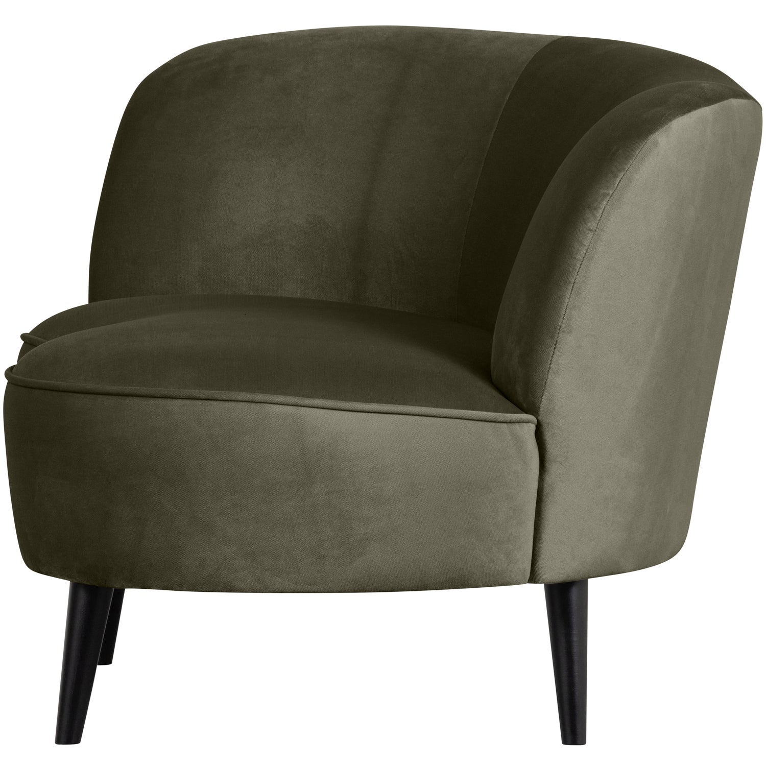 SARA LOUNGE SESSEL LINKS SAMT WARMES GRUN