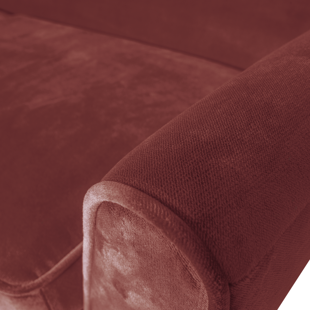 ROCCO XL SOFA 230 CM SAMT BORDEAUXROT [fsc]