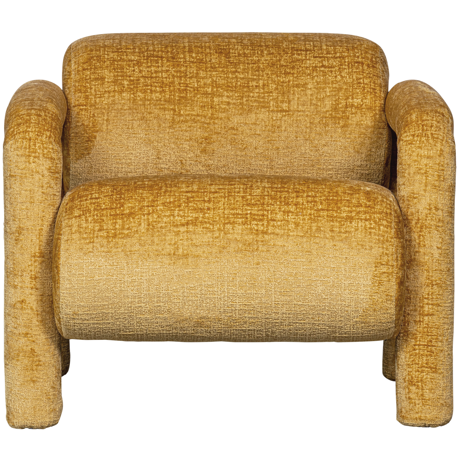 LENNY SESSEL IN GROBER TEXTUR GOLD/GELB