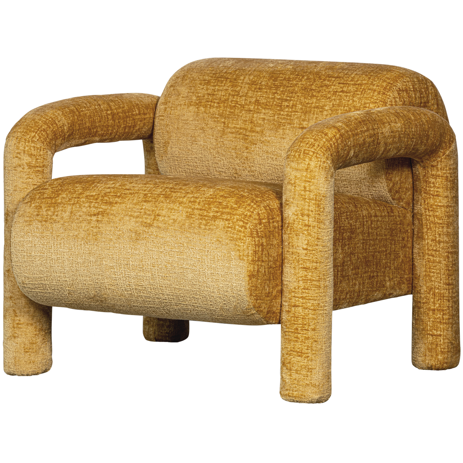 LENNY SESSEL IN GROBER TEXTUR GOLD/GELB